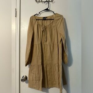 GAP Women's Long Sleeve Beige Dress